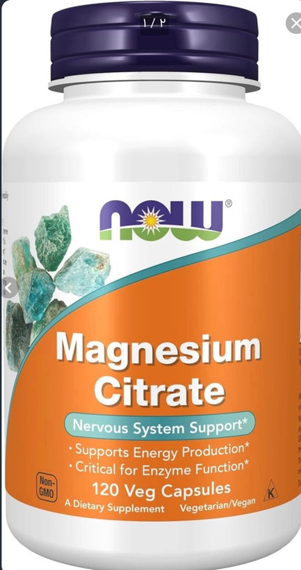 منیزیم سیترات NOW Magnesium Citrate 400mg (120 عددی)