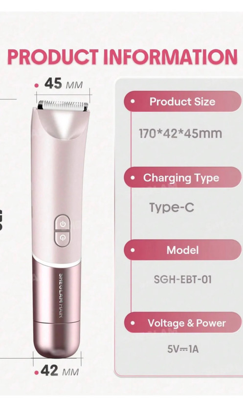 شیور شارژی صورت و بدن با موزن و اصلاحکننده مو شیگلم SHEGLAM Shaver اورجینال