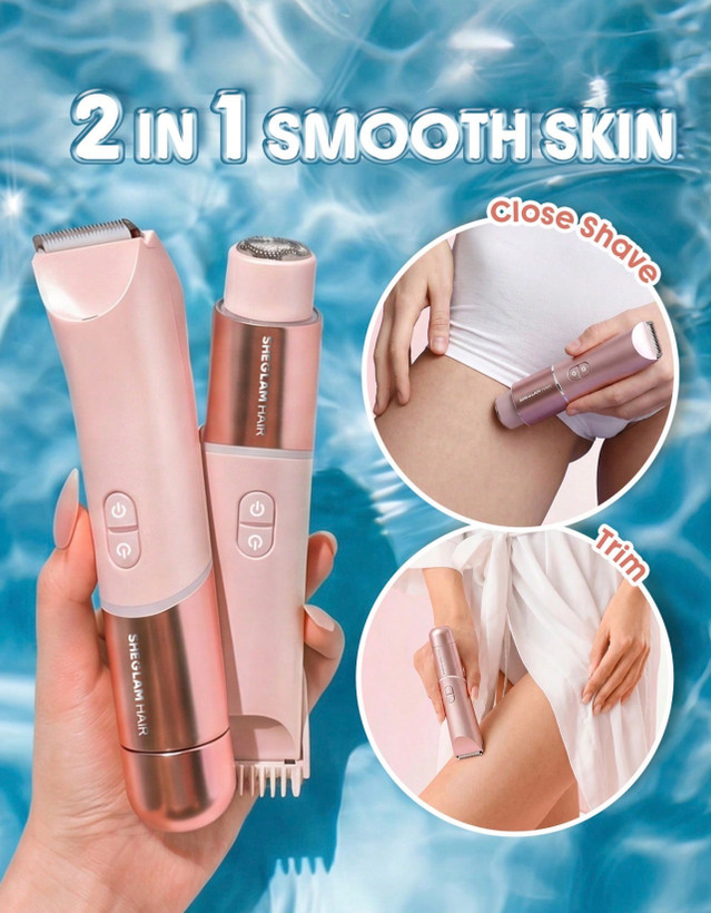 شیور شارژی صورت و بدن با موزن و اصلاحکننده مو شیگلم SHEGLAM Shaver اورجینال