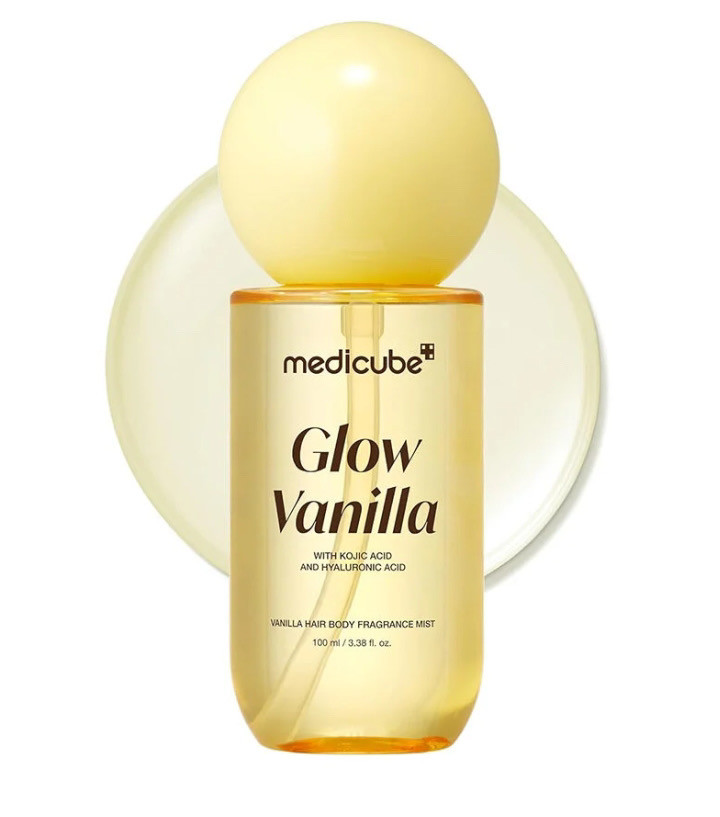 میست خوشبو کننده مو وبدن مدی کیوب با رایحهای وانیل Medicube Glow Vanilla | آبرسان و درخشان کننده پوست ۱۰۰ml