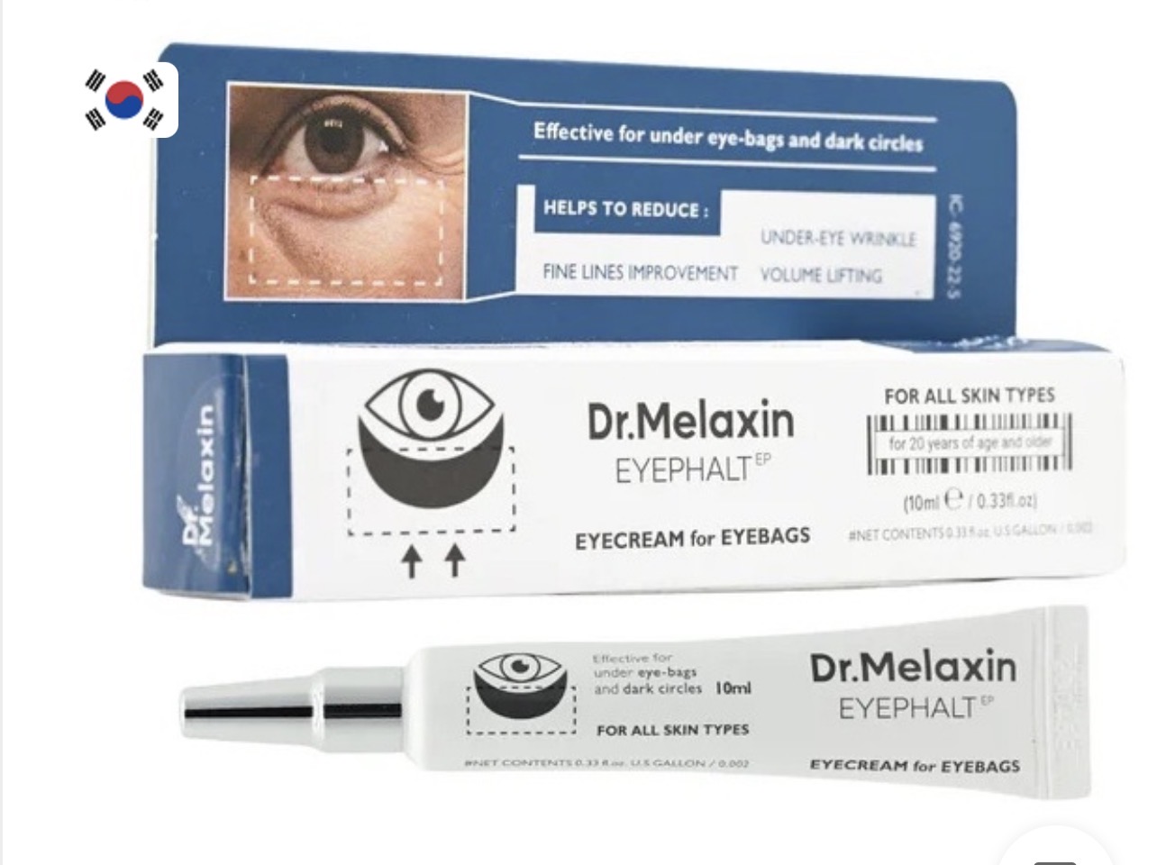 کرم دور چشم دکتر ملاکسین Dr.Melaxin مدل Eyephalt از بین برنده ی کیسه زیر چشمی, تیرگی و پف وزن 10 گرم