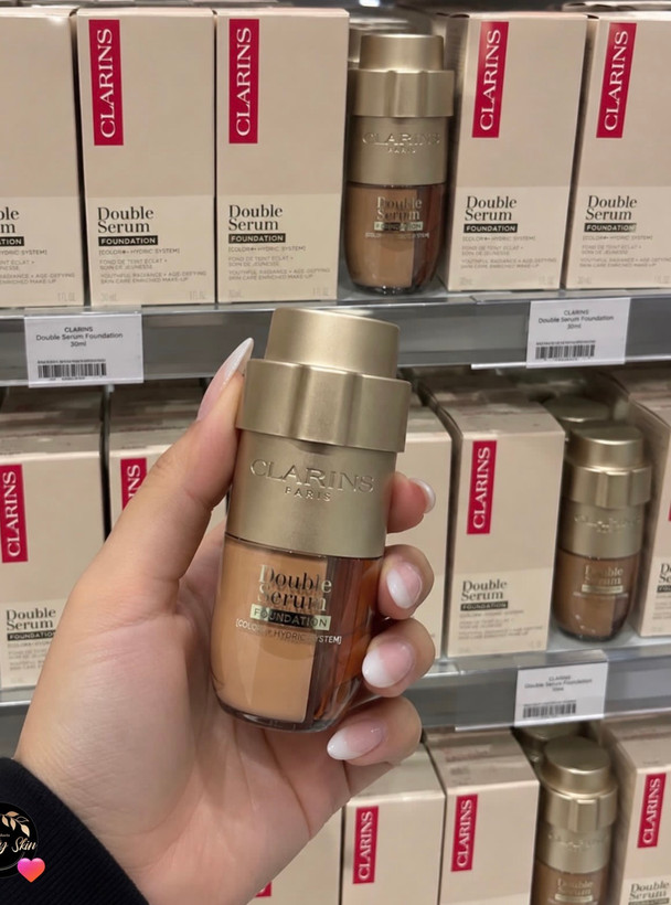 کرم پودر هیبریدی و مراقبتی کلارنس | Clarins Double Serum Foundation